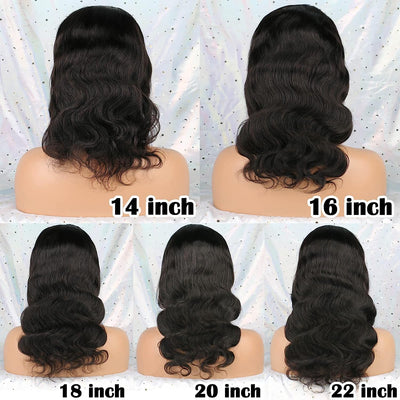 U Part Wigs Human Hair Body Wave Remy Hair Clip In Glueless Wigs For Women Natural Black