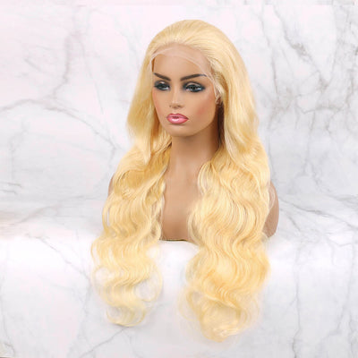 613 Lace Frontal Wig Human Hair 13x4 Bolnde Body Wave Wigs Pre Plucked With Baby Hair 130% Density