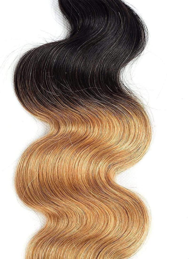 1B27 Ombre Honey Blonde Golden Body Wave 3 Bundles 100% Remy Human Hair Weave