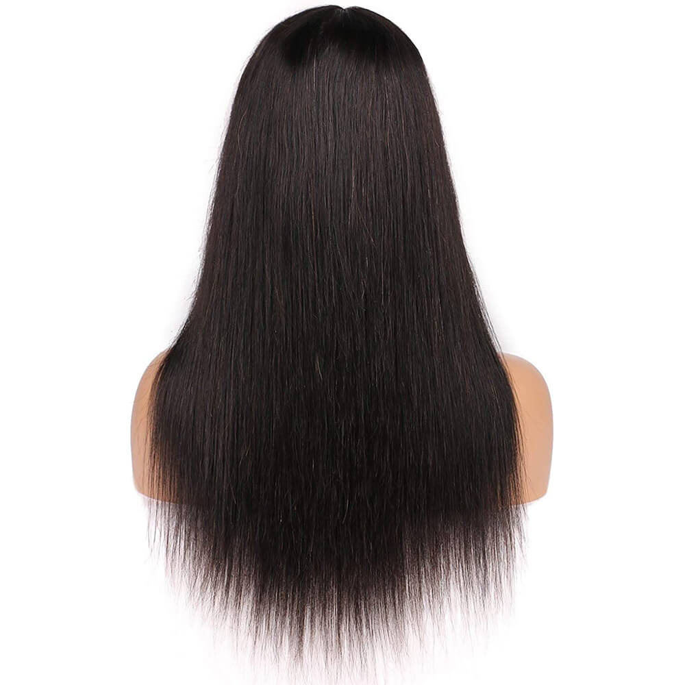 T Part Wig Human Hair Straight Hair Glueless Lace Wigs Middle Part No Bang Can be Styled