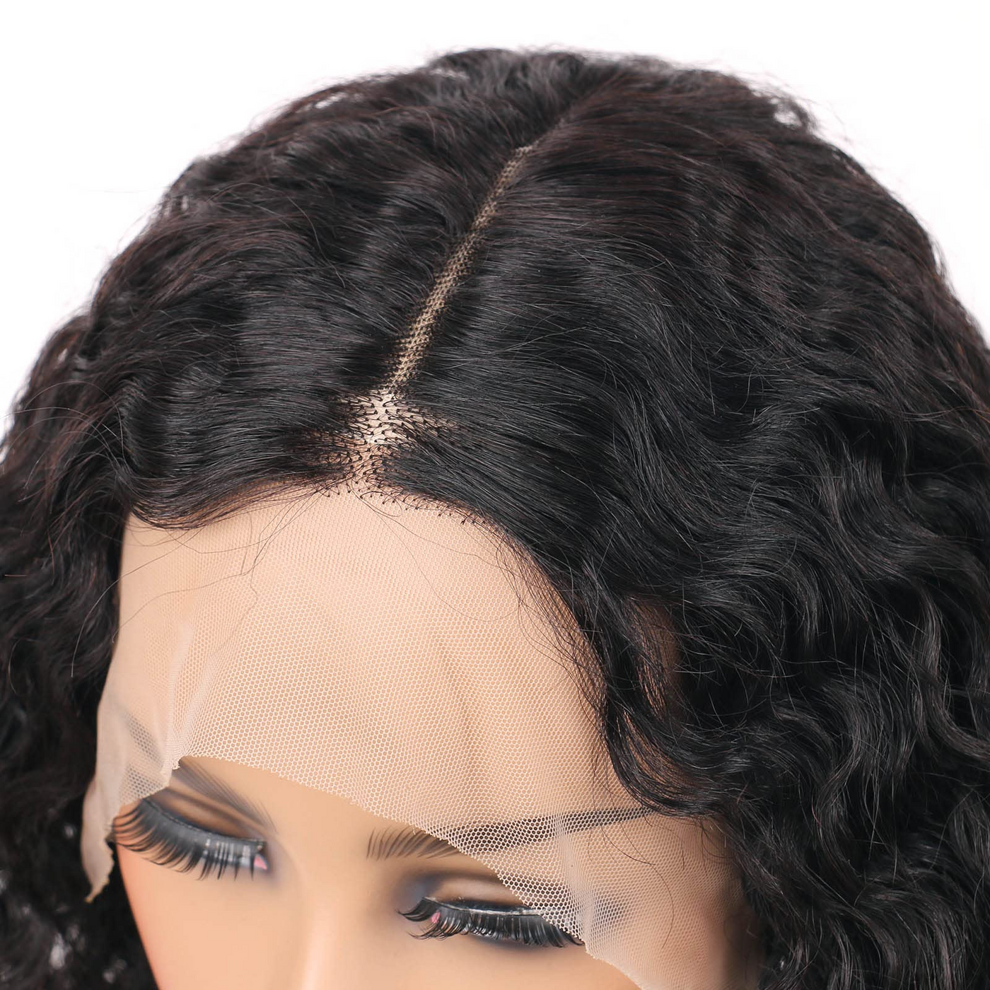 T Part Bob Wigs Human Hair Water Wave Remy Hair Lace Wigs Middle Part 150 Density