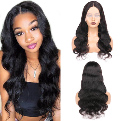 T Part Body Wave Wig Human Hair Lace Front Wigs Remy Hair Middle Part Glueless Wig For Women