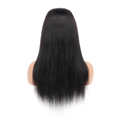 U Part Human Hair Wigs Silky Straight Half Wig Glueless without Sewing Wigs 150% Density