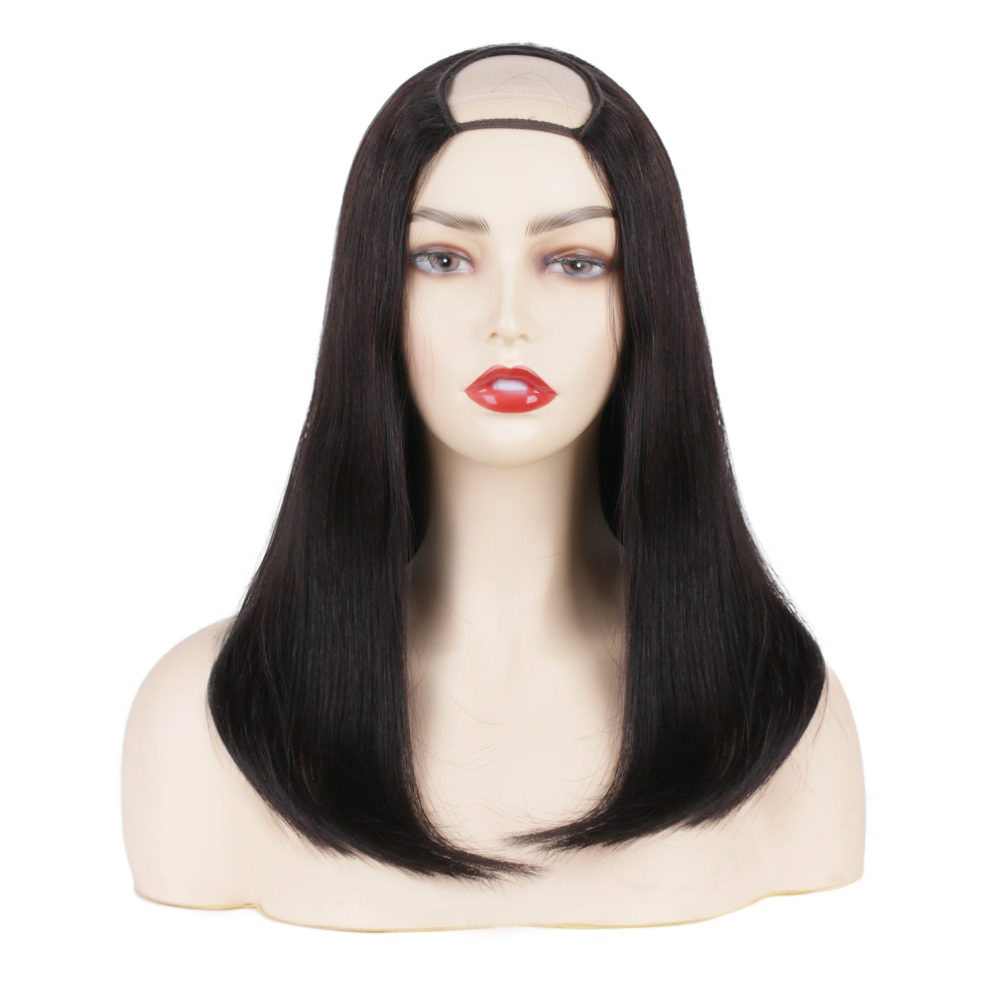 U Part Bob Wigs Human Hair For Women Remy Hair Clip in Short Straight Glueless Wig