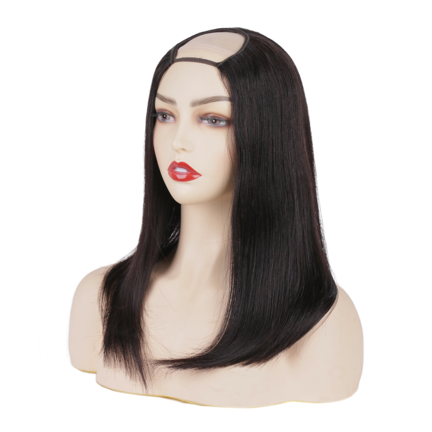 U Part Bob Wigs Human Hair For Women Remy Hair Clip in Short Straight Glueless Wig