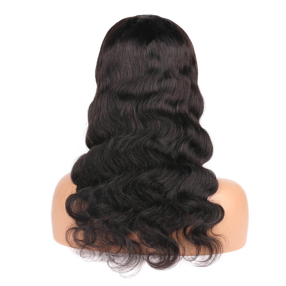 U Part Wigs Human Hair Body Wave Wigs Brazilian Remy Hair Wigs Clip In Half Wigs For Black Women 150% Density Natural Color