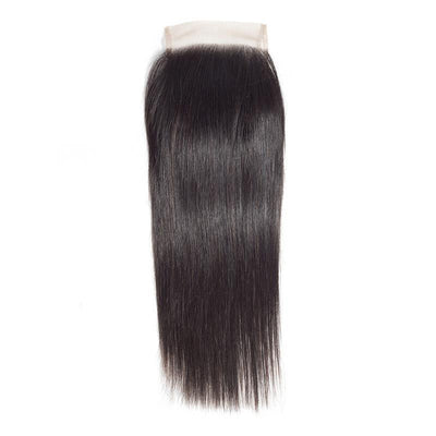 Daimer 4x4 Lace Closure Brazilian Straight Human Hair Closure Free Part Remy Natural Black