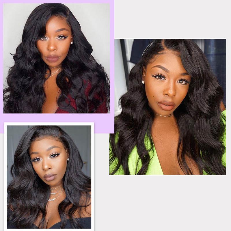 Daimer Brazilian Body Wave 3 Bundles With Frontal Virgin Human Hair Weave With Frontal Remy Hair Extension