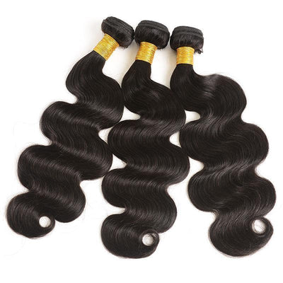 Daimer Brazilian Body Wave Hair Weave Bundles Natural Black 100% Remy Human Hair Weave 3 Pieces 8-30 Inch Hair Extensions