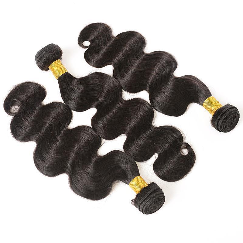 Daimer Brazilian Body Wave Hair Weave Bundles Natural Black 100% Remy Human Hair Weave 3 Pieces 8-30 Inch Hair Extensions