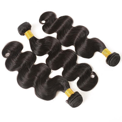 Daimer Brazilian Body Wave Hair Weave Bundles Natural Black 100% Remy Human Hair Weave 3 Pieces 8-30 Inch Hair Extensions