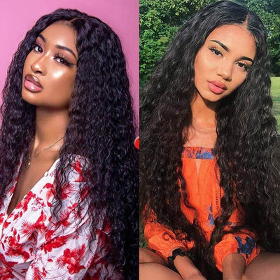 Daimer Brazilian Water Wave 3 Bundles With Closure Human Hair 8-30 Inch Natural Color Remy Hair Weave