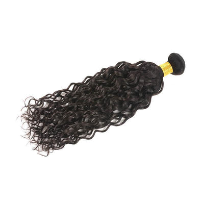 Daimer Brazilian Water Wave 3 Bundles With Closure Human Hair 8-30 Inch Natural Color Remy Hair Weave
