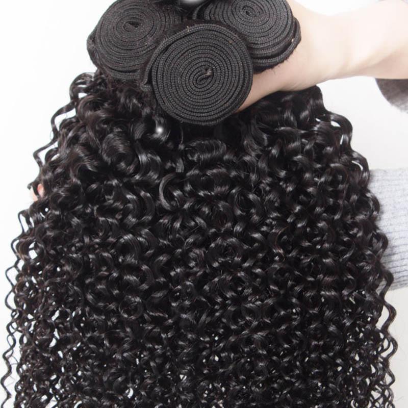 Daimer Kinky Curly Hair Bundles Remy Human Hair Extensions Natural Black Brazilian Hair 3 Bundles Deals