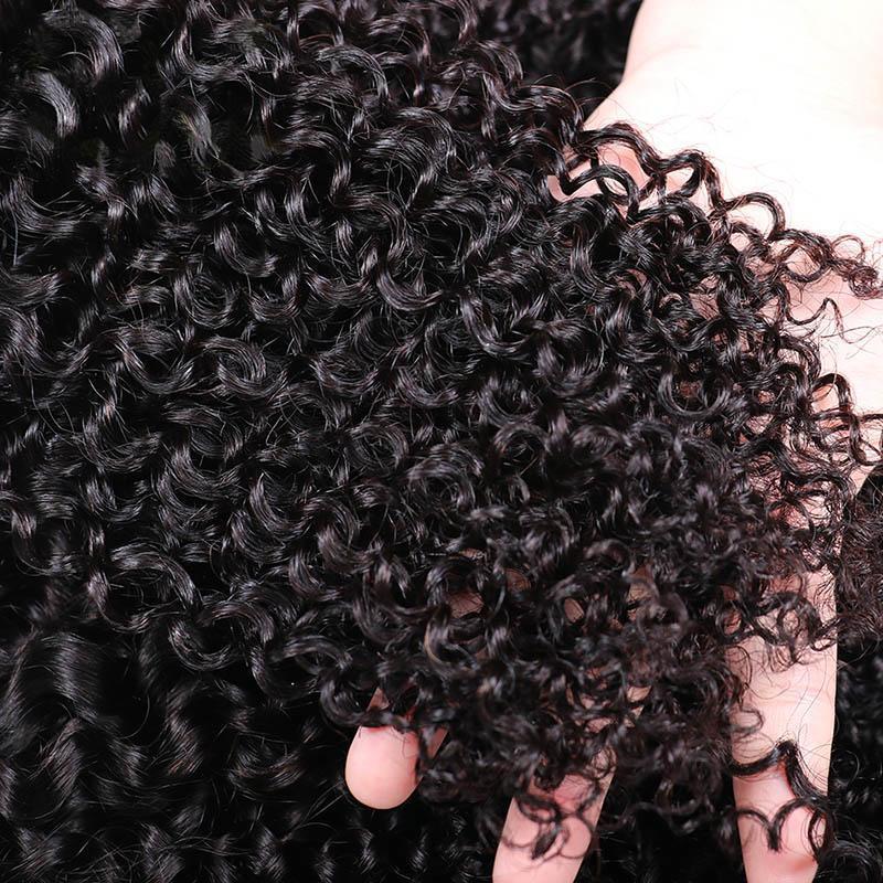 Daimer Kinky Curly Hair Bundles Remy Human Hair Extensions Natural Black Brazilian Hair 3 Bundles Deals