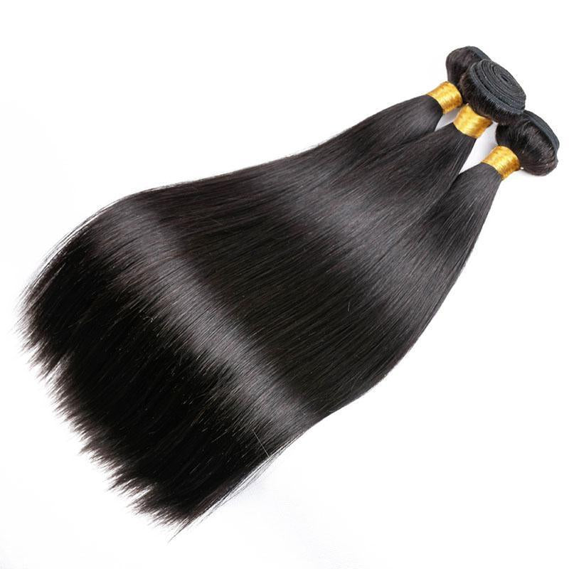 Daimer Straight Hair Bundles Brazilian Hair Weave Bundles Virgin Human Hair Bundles Natural Black 3 Pieces