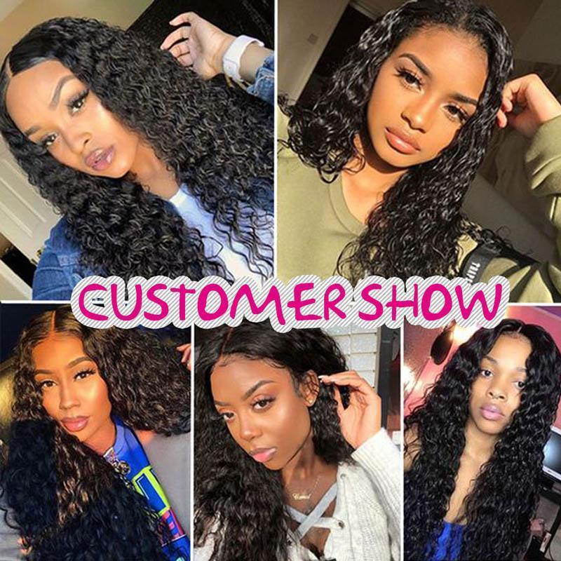 Daimer Remy Brazilian Water Wave With Lace Frontal Human Hair Weave 3 Bundles With Frontal 8-30 Inch