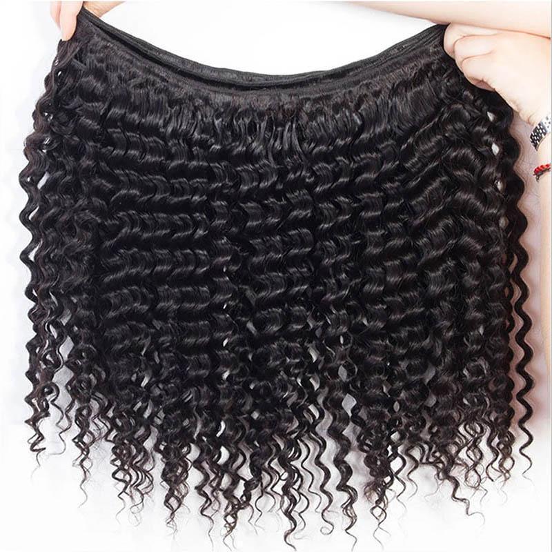 Deep Wave Hair Bundles Brazilian Hair Weave Bundles Deep Curly Hair Bundles Weft Virgin Human Hair 3 Bundles