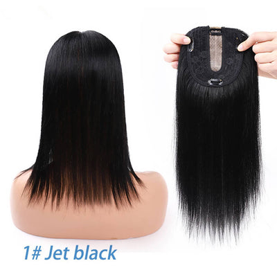 Silk Base Hair Toppers For Women Clip In Hair Hairpiece Hand Made Lightweight Breathable Hair Closure Hair Supplementing Set Women