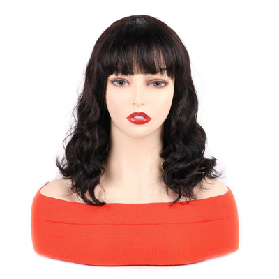 Bob Wig Human Hair Body Wave Remy Hair Glueless Wig for Women 150% Density Can be Colored