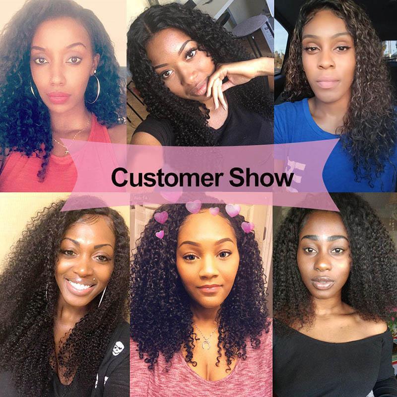 Kinky Curly Hair Bundles With Lace Frontal Human Hair 3 Bundles With Ear To Ear Closure Brazilian Virgin Hair Weave