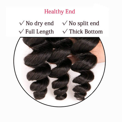 Loose Wave Bundles Natural Black 100% Remy Human Hair Bundles 9A Remy Hair Loose Curl Sew In Extensions