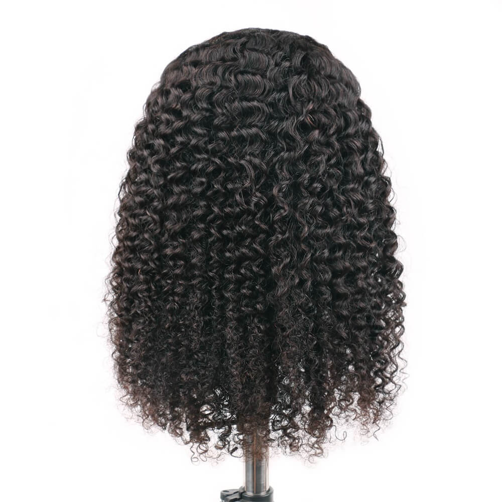 U Part Human Hair Wigs Afro Kinky Curly Half Wig For Women U Shape Glueless Wig Clip In Hair Extension