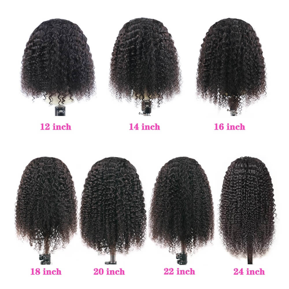 U Part Human Hair Wigs Afro Kinky Curly Half Wig For Women U Shape Glueless Wig Clip In Hair Extension