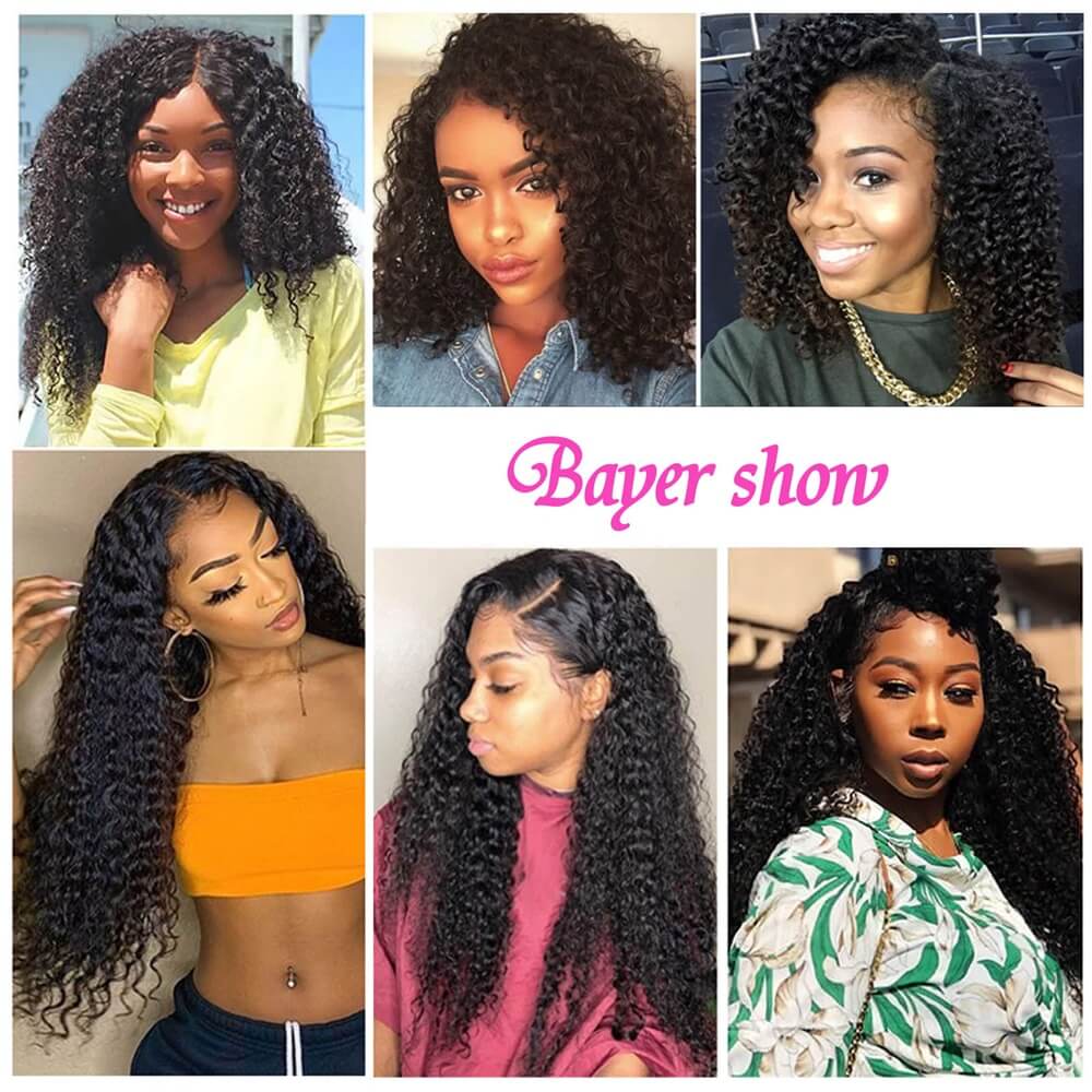 U Part Human Hair Wigs Afro Kinky Curly Half Wig For Women U Shape Glueless Wig Clip In Hair Extension